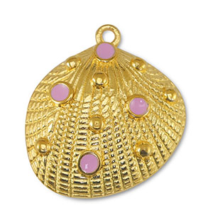 Metaal bedels DQ shell Light Pink-Goud (nikkelvrij)