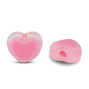 Acryl kralen heart Pink