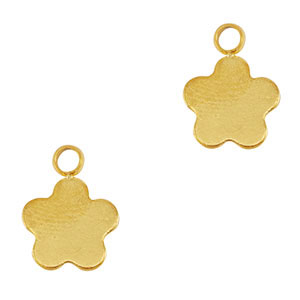 Bedels van Stainless steel Roestvrij staal (RVS) flower Gold