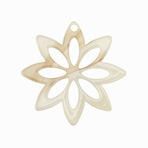 Hangers van resin flower Beige