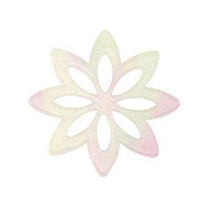 Hangers van resin flower Multicolor lilac-green