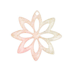 Hangers van resin flower Light pink