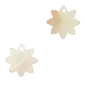 Hangers van resin flower Beige