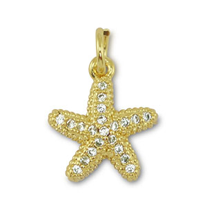 Brass TQ metaal bedels starfish Gold