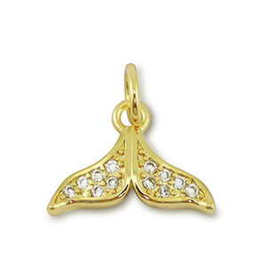 Brass TQ metaal bedels tail Gold