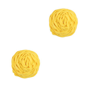 Hangers van raffia 12mm Yellow