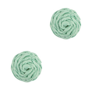 Hangers van raffia 12mm Mint green