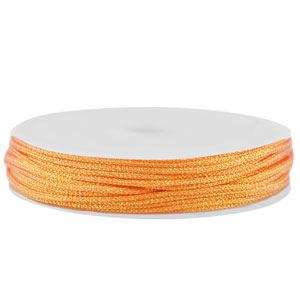 Macram&eacute; gevlochten draad 1mm Orange metallic