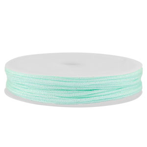 Macram&eacute; gevlochten draad 1mm Light mint green metallic