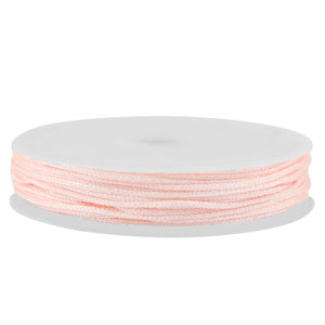 Macram&eacute; gevlochten draad 1mm Light pink metallic
