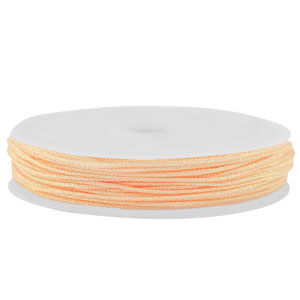 Macram&eacute; gevlochten draad 1mm Peach metallic