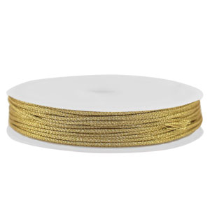 Macram&eacute; gevlochten draad 0,8mm Gold metallic