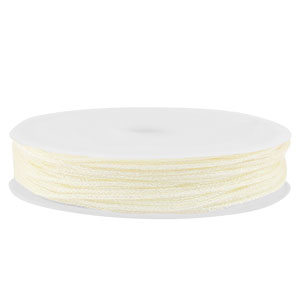 Macram&eacute; gevlochten draad 0,8mm Off white metallic
