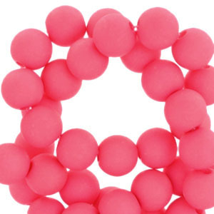 6 mm kralen van acryl Neon pink