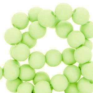 6 mm kralen van acryl Lime green
