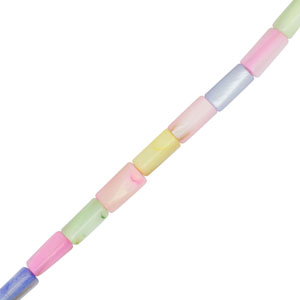 Schelp kralen tube Multicolour pastel