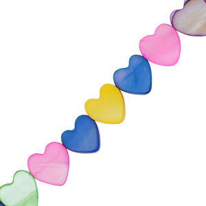 Schelp kralen heart Multicolour