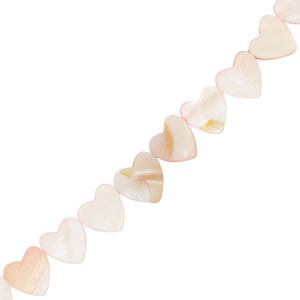 Schelp kralen heart Light pink