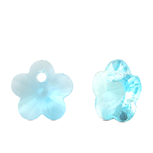 Hanger van Crystal glas flower Aqua