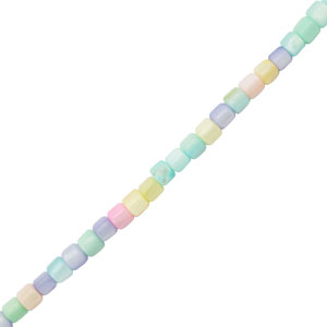 Schelp kralen tube Pastel multicolor