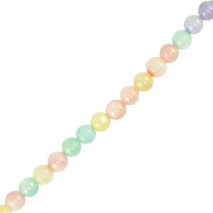 Schelp kralen round Pastel multicolor