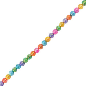 Schelp kralen round Multicolor