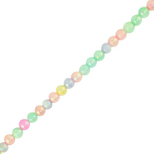 Schelp kralen round Pastel multicolor