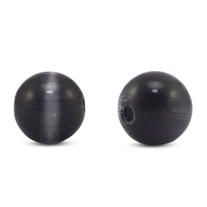 Glaskralen 6 mm Cat's eye Anthracite