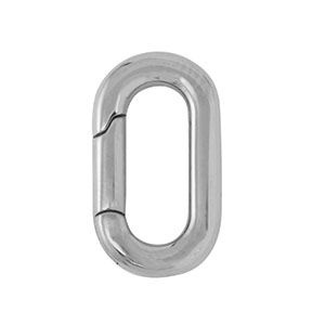 Benodigdheden van Stainless steel Roestvrij staal (RVS) clasp oval Silver