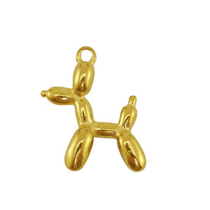 Bedels van Stainless steel Roestvrij staal (RVS) balloon dog Gold