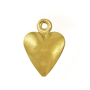 Bedels van Stainless steel Roestvrij staal (RVS) heart Gold