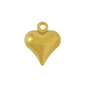 Bedels van Stainless steel Roestvrij staal (RVS) heart Gold