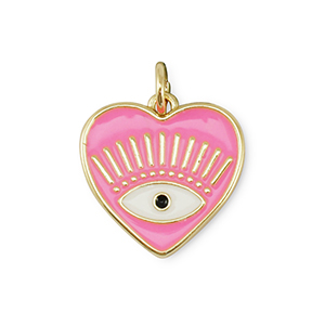 Brass TQ metaal bedels heart Eye of Providence Gold-pink-white