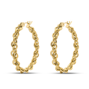 Roestvrij stalen (RVS) Stainless steel oorbellen creolen Gold