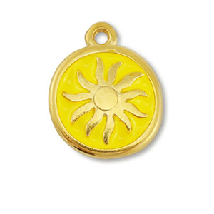 Metaal bedels DQ sun Goud-yellow (nikkelvrij)