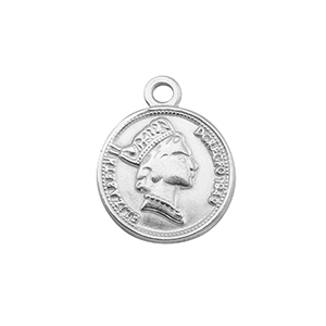 Bedels van Stainless steel Roestvrij staal (RVS) coin Silver