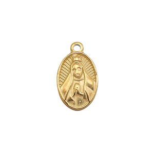 Bedels van Stainless steel Roestvrij staal (RVS) praying woman Gold