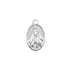 Bedels van Stainless steel Roestvrij staal (RVS) praying woman Silver