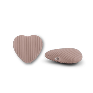 Acryl kralen heart Taupe brown