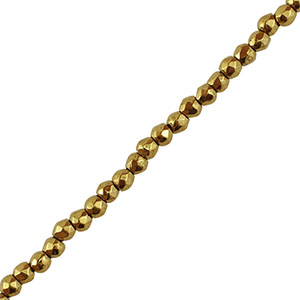 Kralen van hematite rond 2mm facet geslepen Gold
