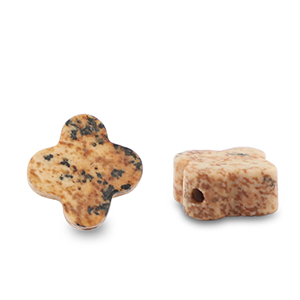 Kralen natuursteen kwartsiet clover Brown