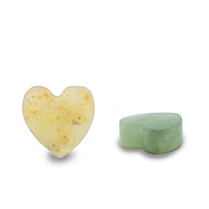 Kralen natuursteen kwarts heart Multicolour turquoise green-orange