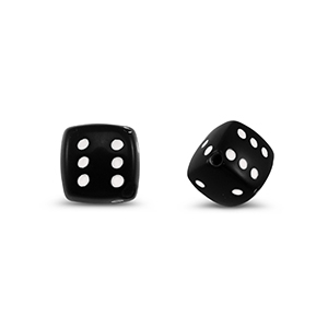 Acryl kralen dice Black