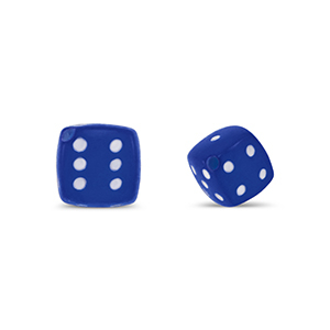 Acryl kralen dice Dark blue