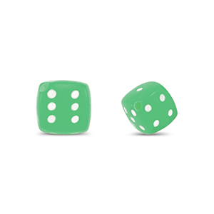 Acryl kralen dice Green