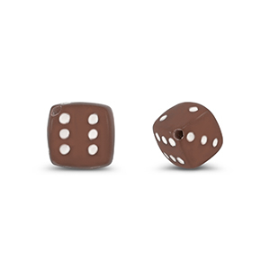 Acryl kralen dice Brown