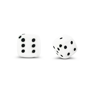 Acryl kralen dice White