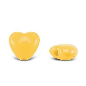Acryl kralen heart Yellow
