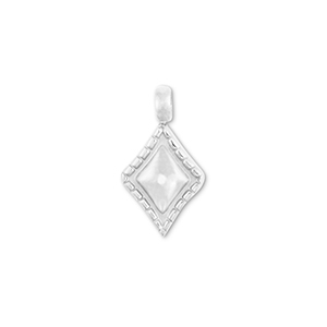 Bedels van Stainless steel Roestvrij staal (RVS) rhombus Silver