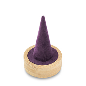 Sieraden display voor ringen Natural-aubergine purple